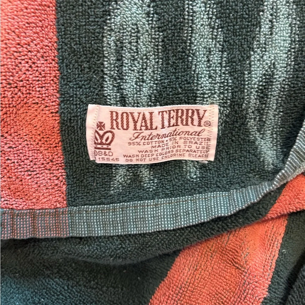 Vintage Southwest Royal Terry Towel in Turquoise and Orange